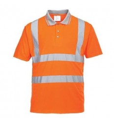 Tricou polo HI-VIS cu maneca scurta